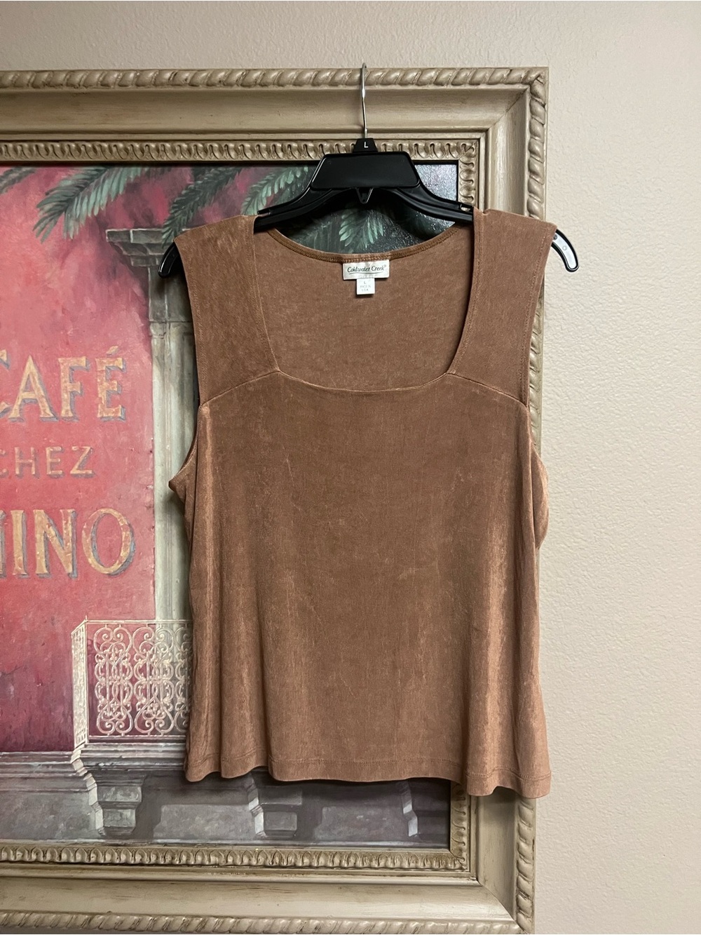 Coldwater Creek Women's Square Neck Travel Knit Shell